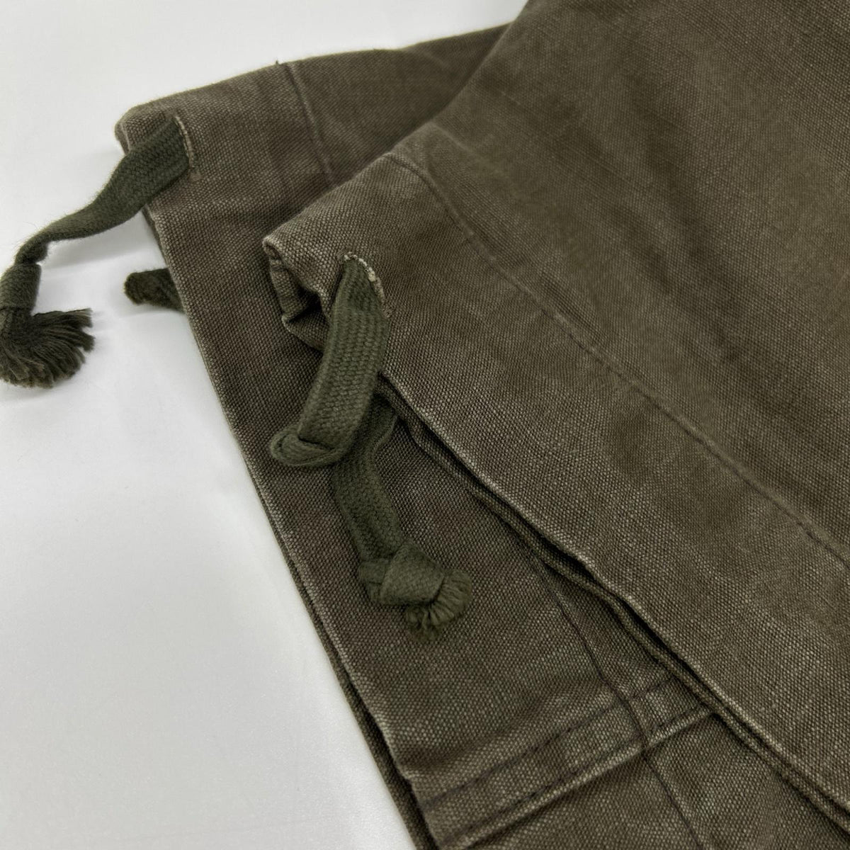 RRL Olive Piece Dye Drawstring Cargo Pants Cotton Size 30×30