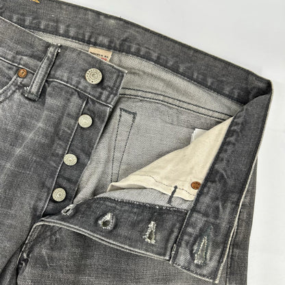 RRL Grey Cotton Logo Embroidered Slim Denim Jeans Size 30×32