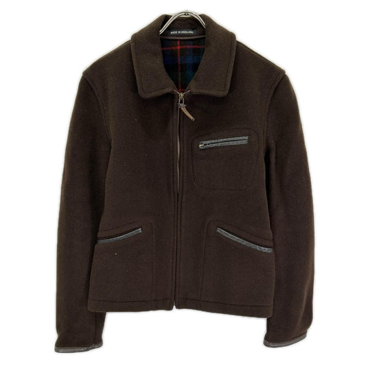 gloverall xYMC Dark Brown Wool Blend Arm Patch Coat