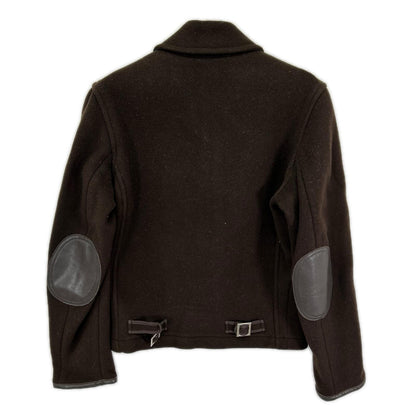 gloverall xYMC Dark Brown Wool Blend Arm Patch Coat