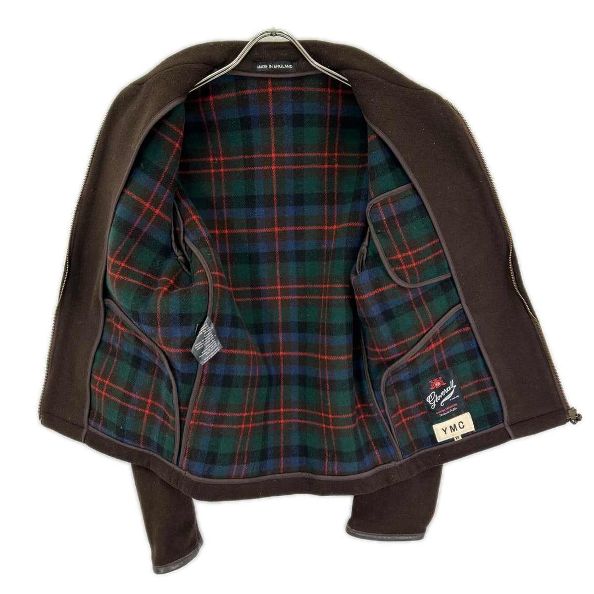 gloverall xYMC Dark Brown Wool Blend Arm Patch Coat