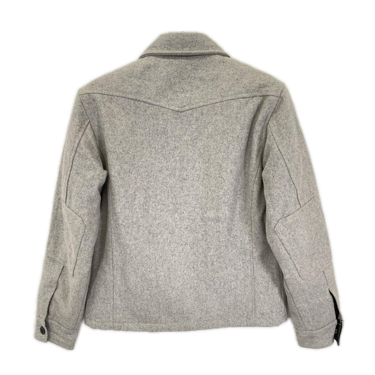 schott Gray Wool Quilted One Star Zip Jacket Size S