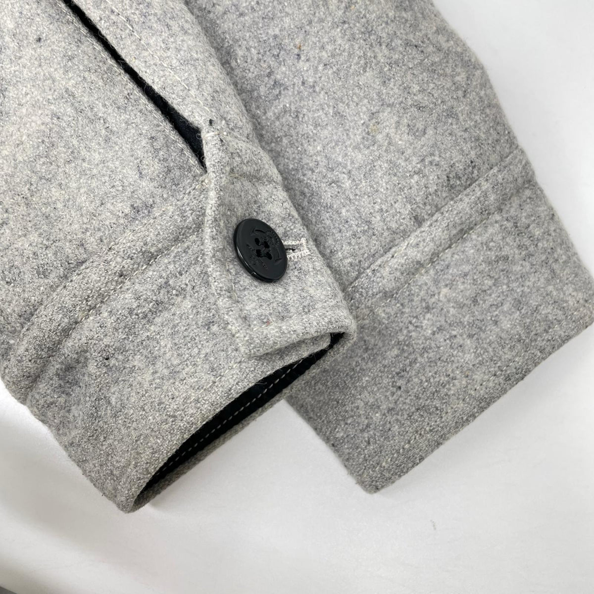 schott Gray Wool Quilted One Star Zip Jacket Size S