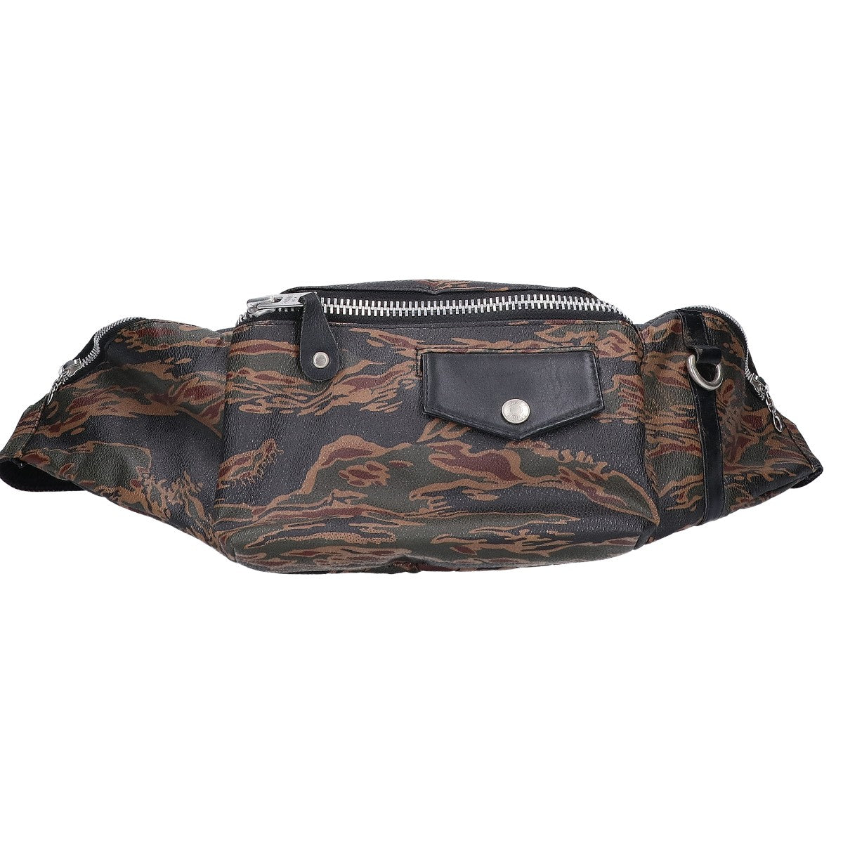 Schott TIGER CAMO BODY BAG Khaki PVC Tiger Camo Bag