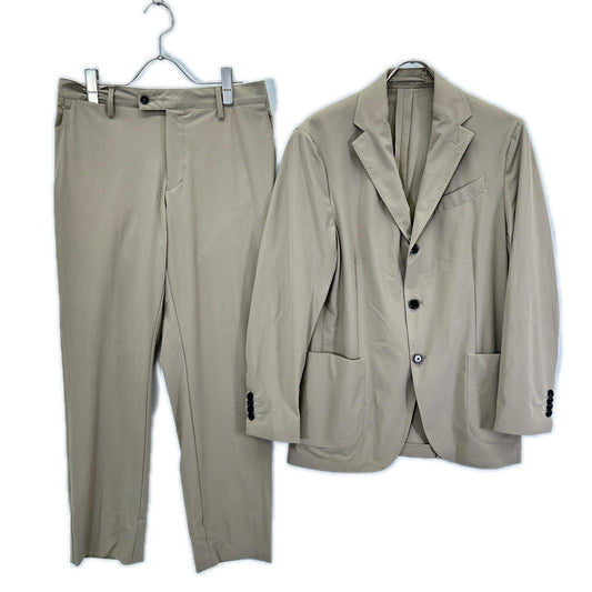 LARDINI Beige Nylon Stretch 3B Single Jacket Size 46