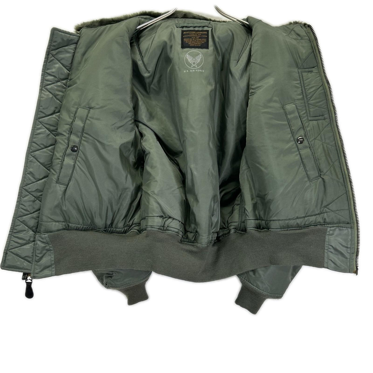 AVIREX Khaki Nylon USA B-15 Flight Jacket Size 40