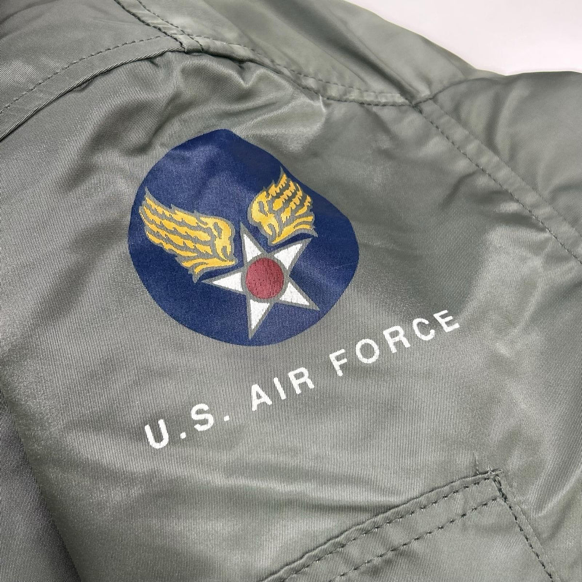 AVIREX Khaki Nylon USA B-15 Flight Jacket Size 40