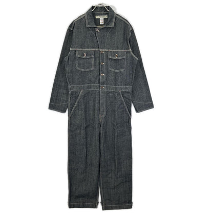 VonDutch Flying Eye Long Sleeve Denim Overall Gray Size M