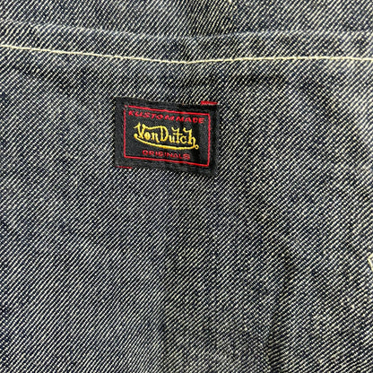 VonDutch Flying Eye Long Sleeve Denim Overall Gray Size M