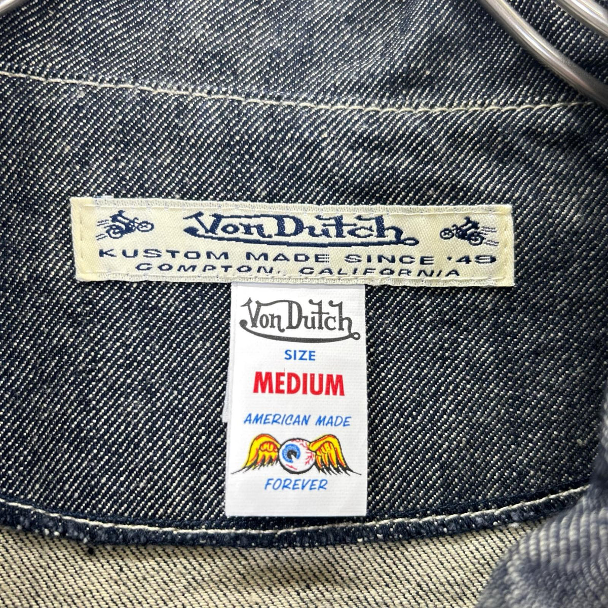 VonDutch Flying Eye Long Sleeve Denim Overall Gray Size M