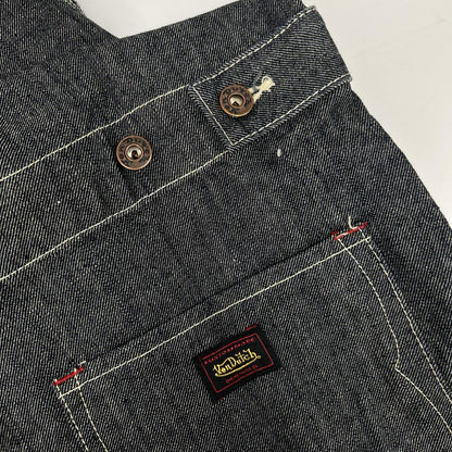 VonDutch Flying Eye Long Sleeve Denim Overall Gray Size M