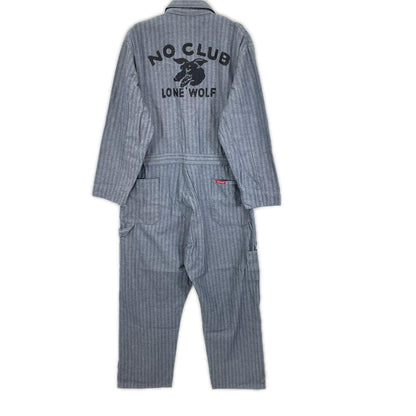 Dickies 90s Light Blue "no club lone wolf" Overalls Jeans Size 46