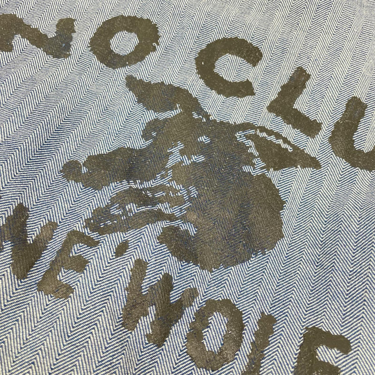 Dickies 90s Light Blue "no club lone wolf" Overalls Jeans Size 46