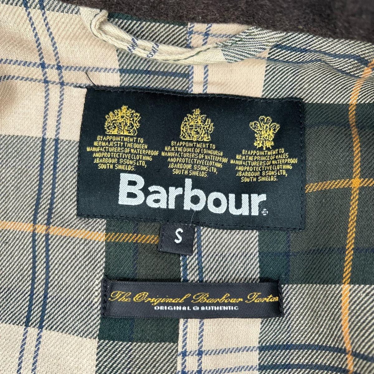 Barbour 08AW Oiled Cotton Double-Breasted Coat Khaki Size S