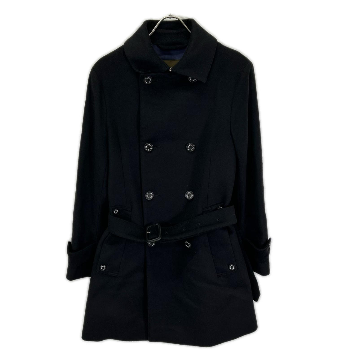 VM-SM-SM FETLAR x MACKINTOSH Black FETLAR Wool Double-Breasted Coat Size 36