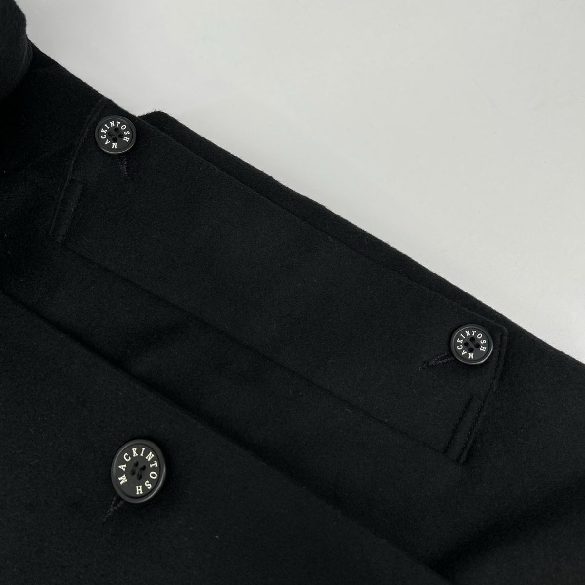 VM-SM-SM FETLAR x MACKINTOSH Black FETLAR Wool Double-Breasted Coat Size 36
