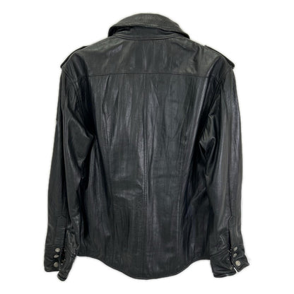 Burberry Black Label Lamb Leather Check Jacket Black Size M