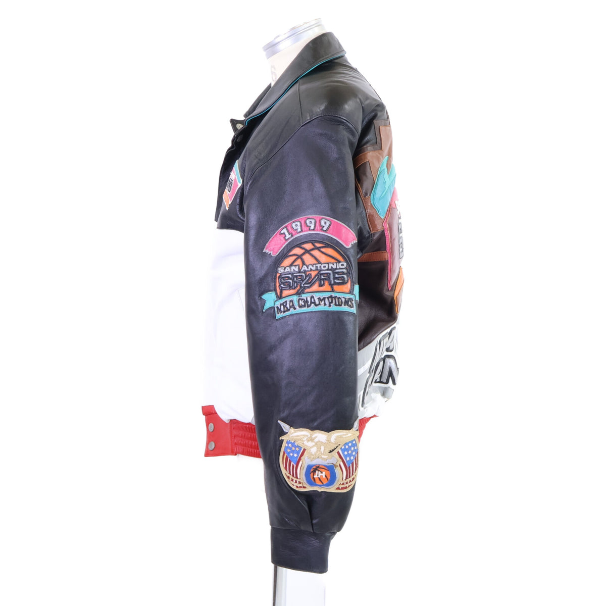 JEFF HAMILTON 90s Spurs Leather Jacket Multi Size XS