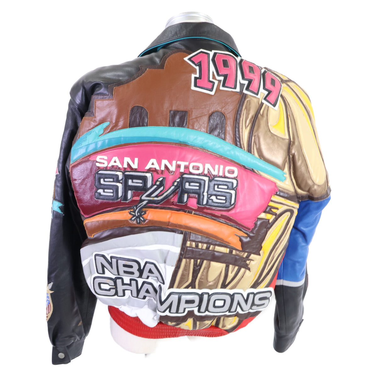 JEFF HAMILTON 90s Spurs Leather Jacket Multi Size XS