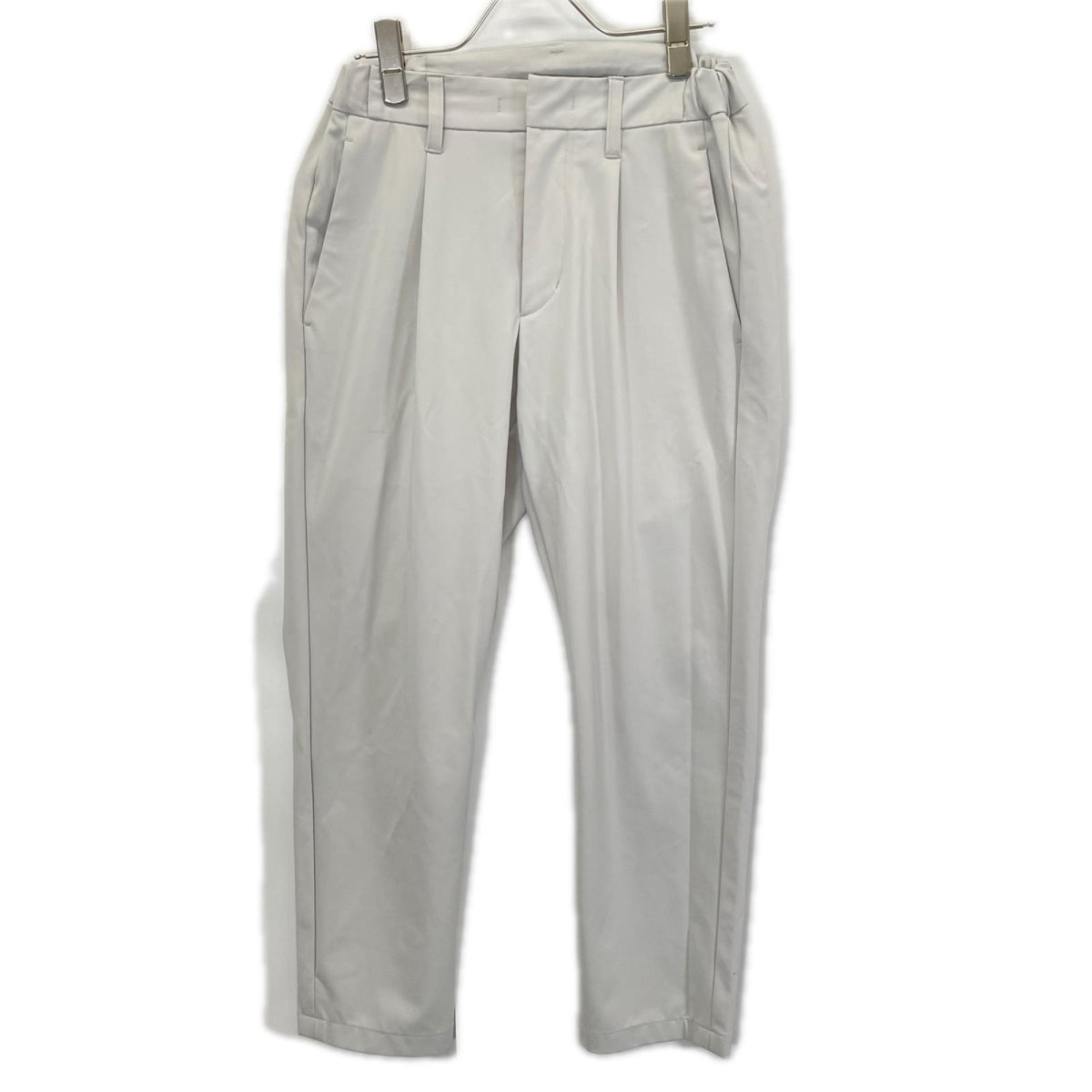 KAZUYUKI KUMAGAI Washable Jersey Tapered Light Gray Pants Size 44