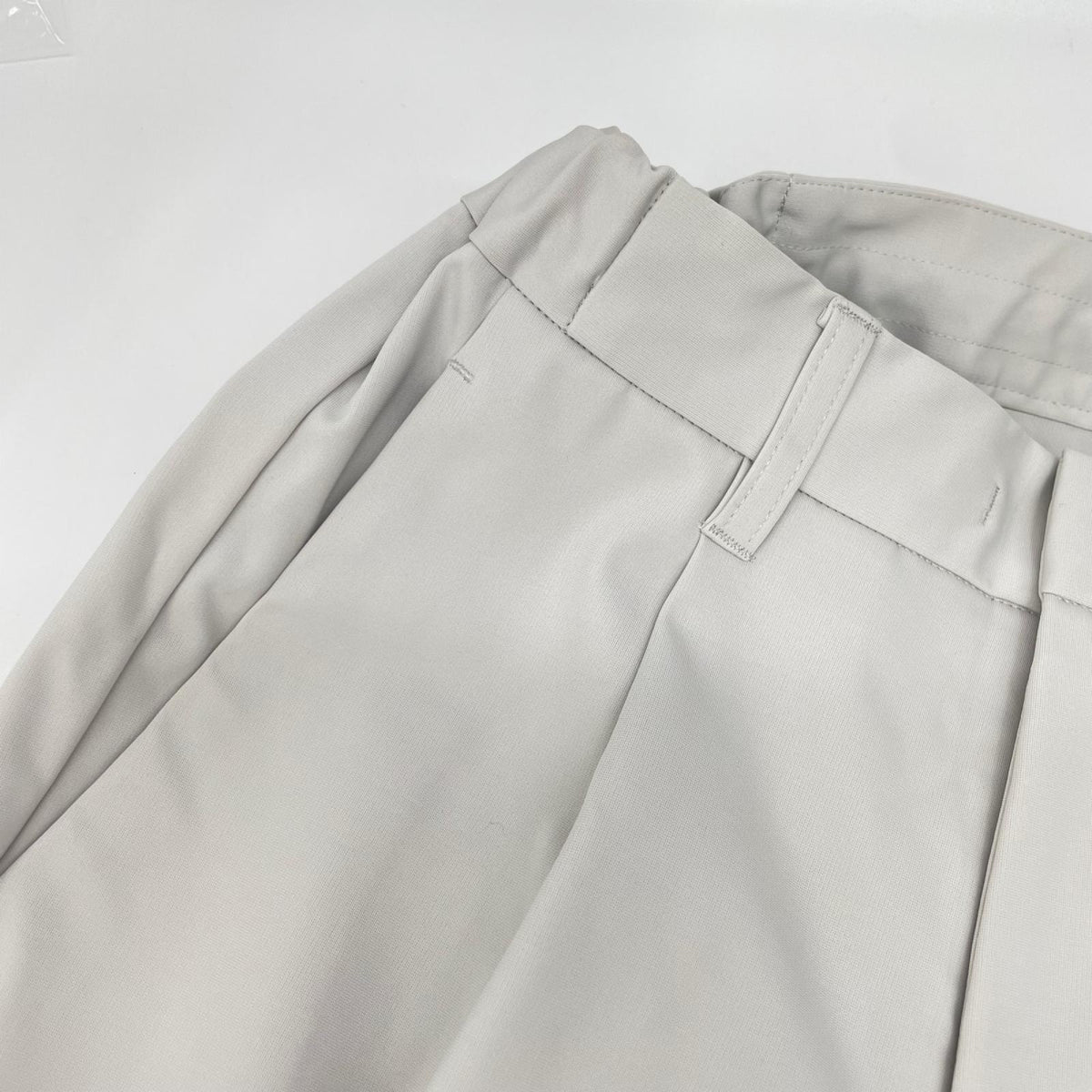 KAZUYUKI KUMAGAI Washable Jersey Tapered Light Gray Pants Size 44