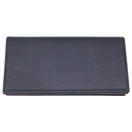 OHBA Ooba Calf Leather Long Wallet Black