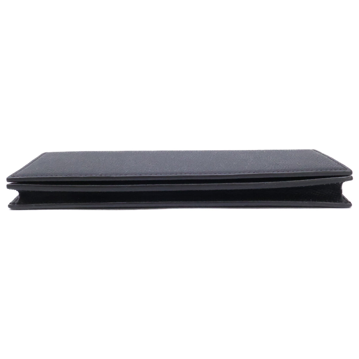 OHBA Ooba Calf Leather Long Wallet Black