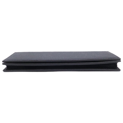 OHBA Ooba Calf Leather Long Wallet Black