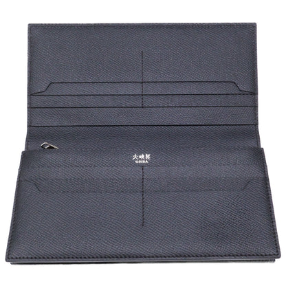 OHBA Ooba Calf Leather Long Wallet Black