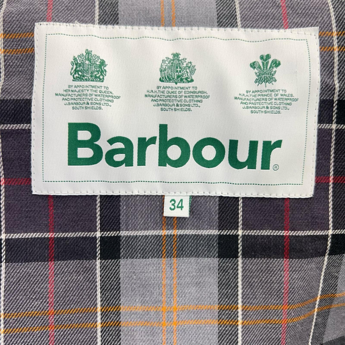 Barbour White Label Burghley Waxed Cotton Coat Black Size 34