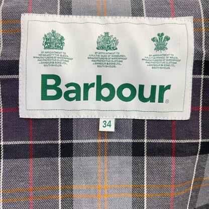 Barbour White Label Burghley Waxed Cotton Coat Black Size 34