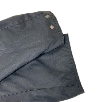 Barbour White Label Burghley Waxed Cotton Coat Black Size 34