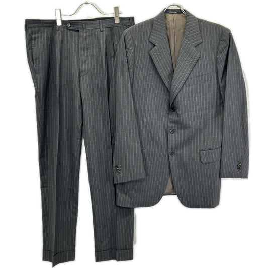 CASTANGIA Grey Stripe Wool 3B Blazer Suit Size 50/40