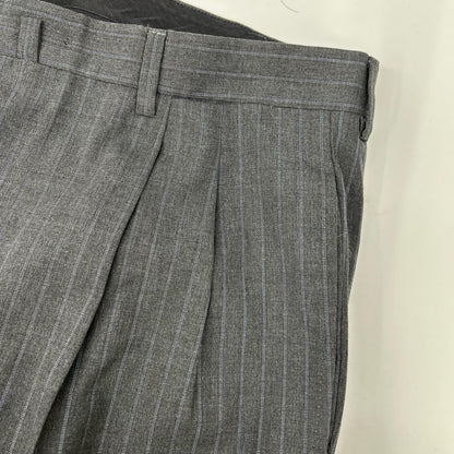 CASTANGIA Grey Stripe Wool 3B Blazer Suit Size 50/40