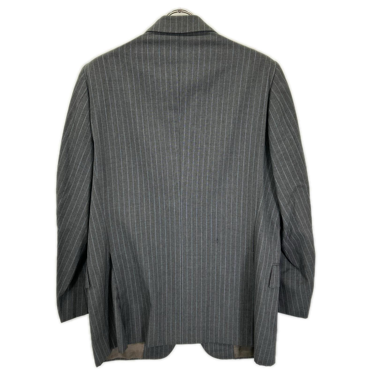 CASTANGIA Grey Stripe Wool 3B Blazer Suit Size 50/40