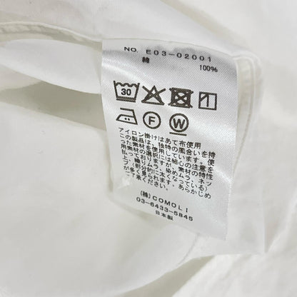 COMOLI 26AW White Comoli Cotton Shirt Size 5