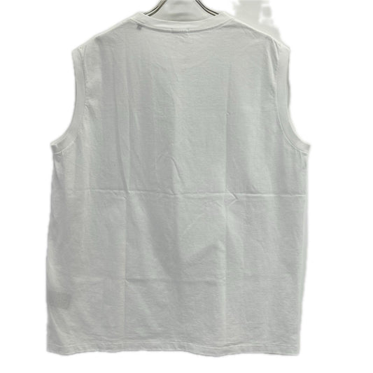 COMOLI 26SS Cotton Jersey Sleeveless Top White Size 4