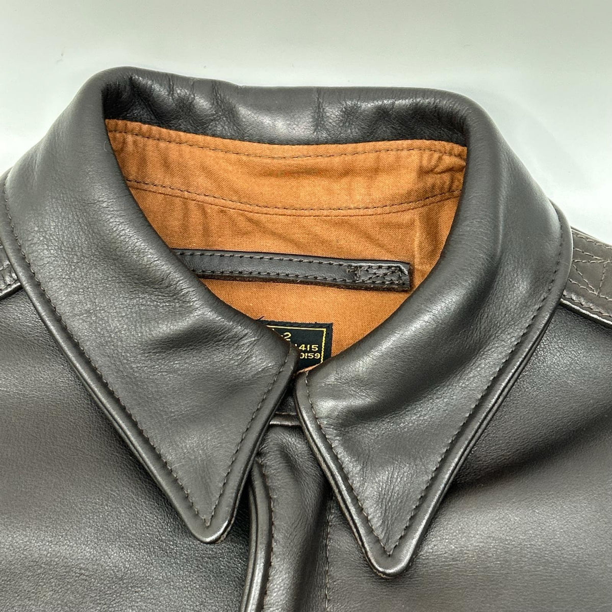 AVIREX A-2 Dark Brown Cowhide Leather Flight Jacket Size 38