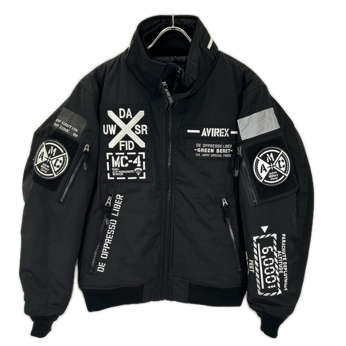 AVIREX AMC MA-1 MOD Flight Bomber Jacket Black Size M