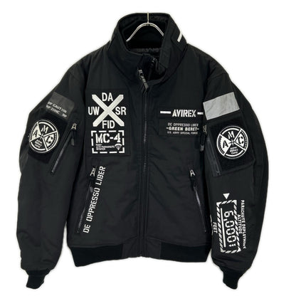 AVIREX AMC MA-1 MOD Flight Bomber Jacket Black Size M