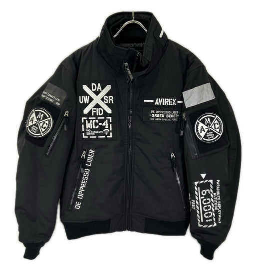 AVIREX AMC MA-1 MOD Flight Bomber Jacket Black Size M