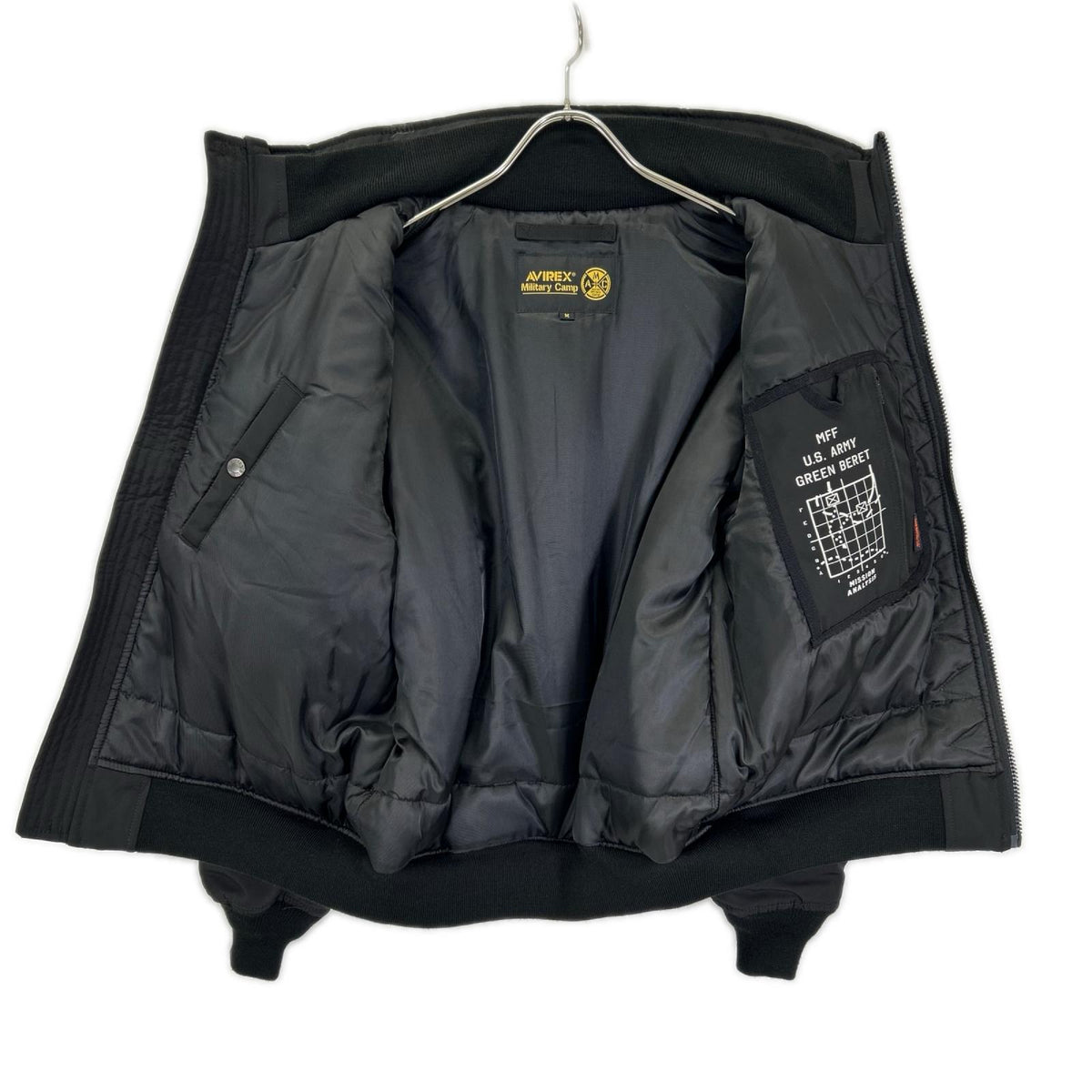 AVIREX AMC MA-1 MOD Flight Bomber Jacket Black Size M