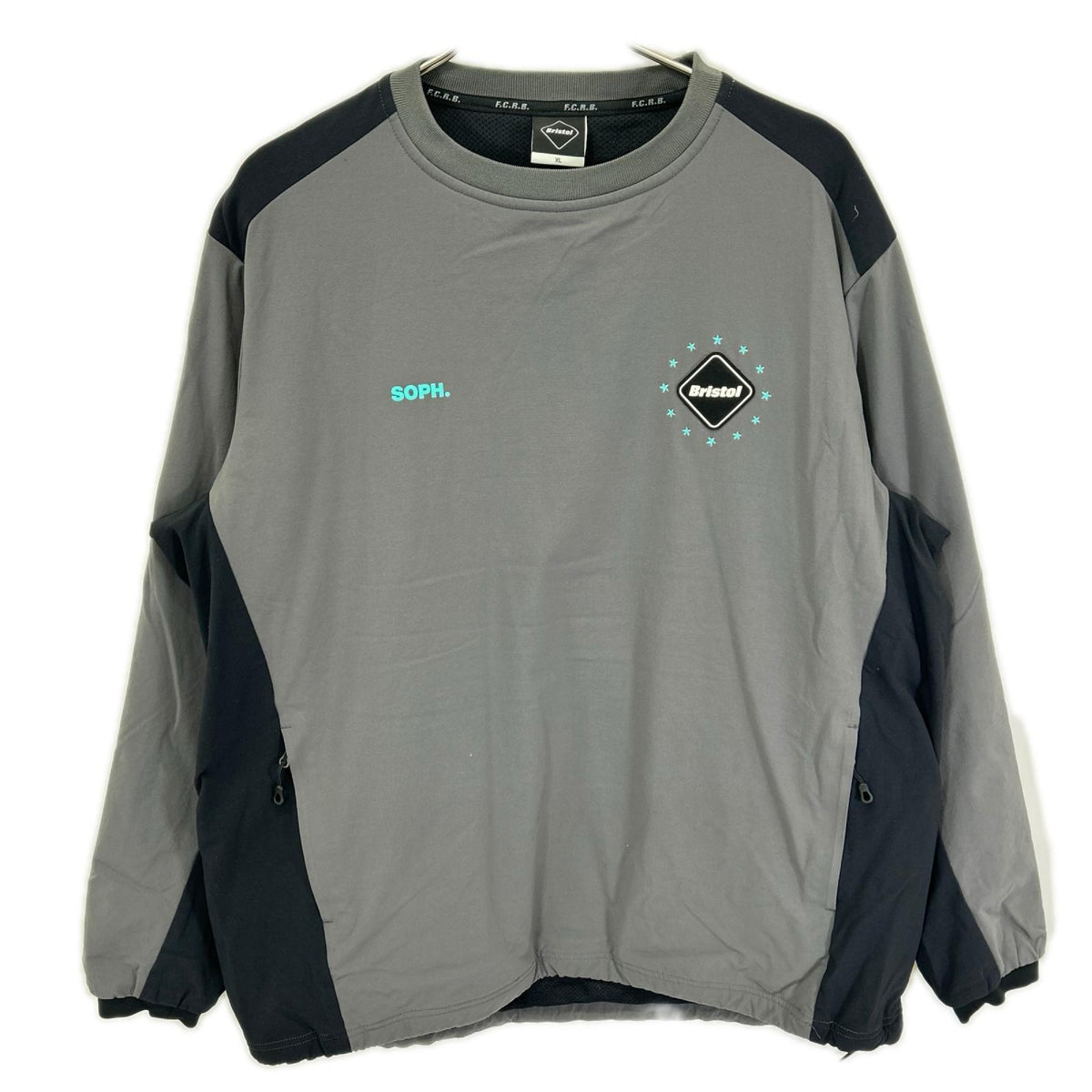 F.C.Real Bristol 22AW Lycra Track Crewneck Top Gray Size XL