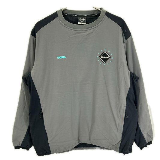 F.C.Real Bristol 22AW Lycra Track Crewneck Top Gray Size XL