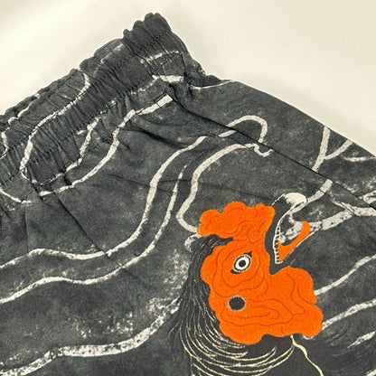 BUDSPOOL x GAKKIN Uzushamo Hawaiian Shorts Black Size XL