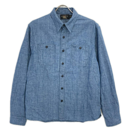 RRL Light Blue Cotton Long Sleeve Button Shirt Size M