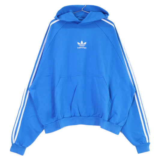 BALENCIAGA x Adidas Large Fit Logo Hoodie Blue Size 1