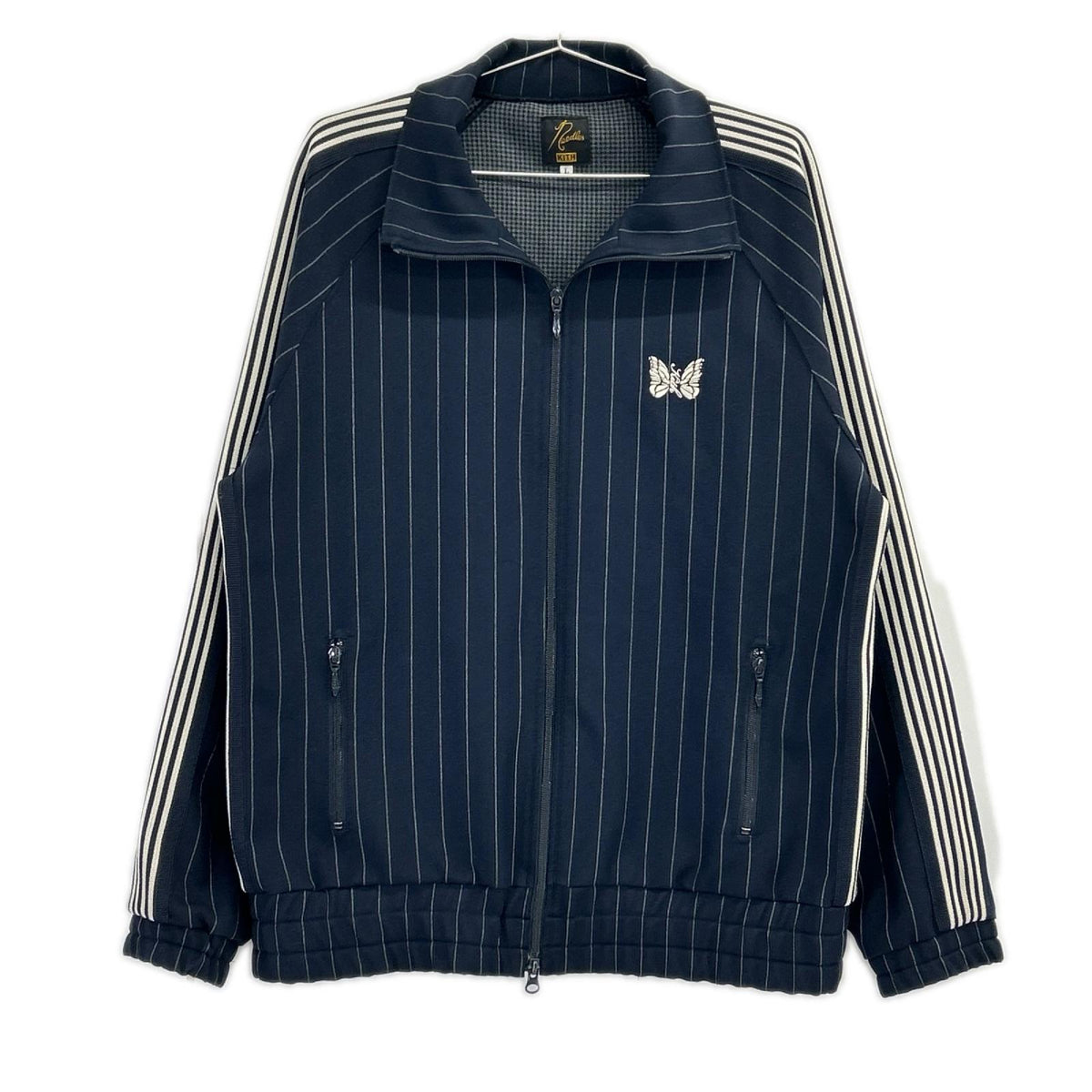 needles x KITH Navy Stripe Double Knit Track Jacket Size L