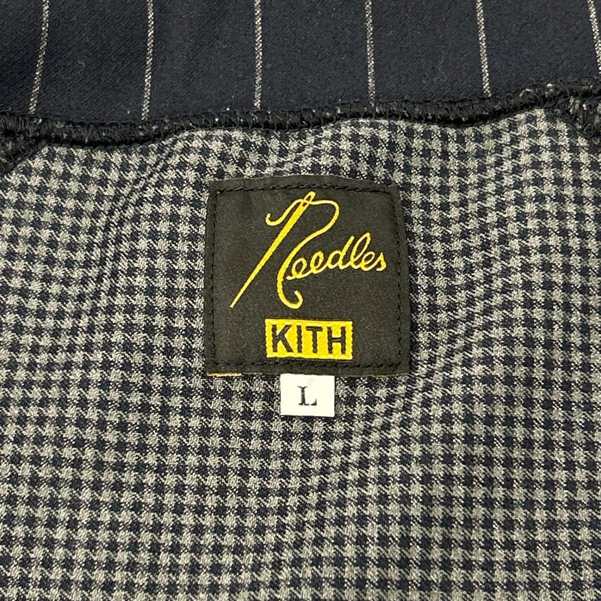 needles x KITH Navy Stripe Double Knit Track Jacket Size L