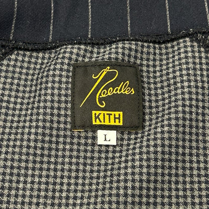 needles x KITH Navy Stripe Double Knit Track Jacket Size L